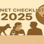 PLANET CHECKLIST の文字と地球、人とキタキツネのシルエットが描かれたイラスト