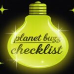 トレンド急上昇を象徴する黄緑のライト電球とplanet buzz checklistのロゴ画像